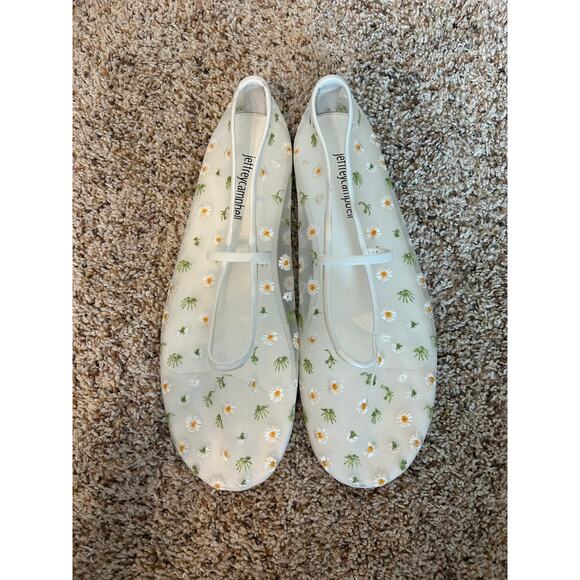 New Jeffrey Campbell Floral Mesh Flats - Picture 4 of 7